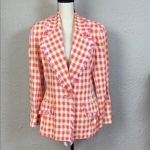 Emanuel Ungaro Frayed Plaid Jacket